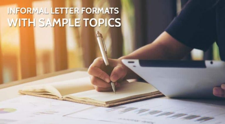 अनौपचारिक पत्र प्रारूप | Informal Letter Formats in Hindi