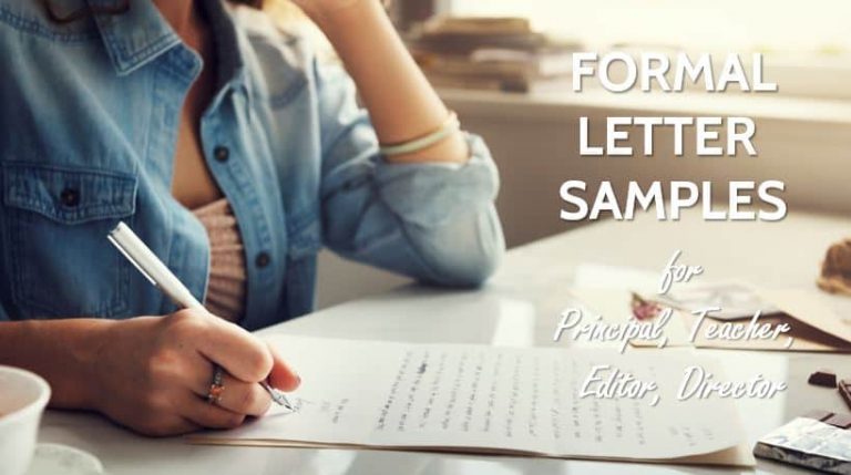 शिक्षक के लिए औपचारिक पत्र | Formal letter Samples for Principal, Teacher, Editor, Director