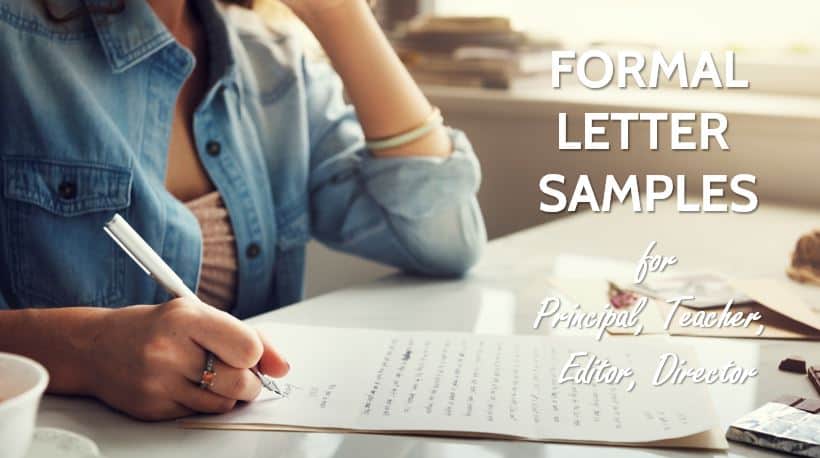 Formal letter Samples for Principal
