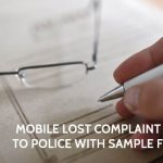 Mobile lost complaint letter to Police